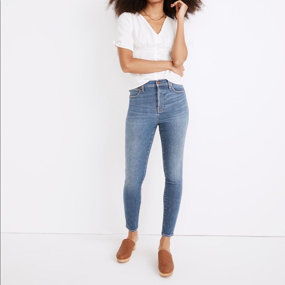 NWT Madewell Tall 10" High-Rise Skinny Crop Jeans in Bradfield Wash - Picture 2 of 5